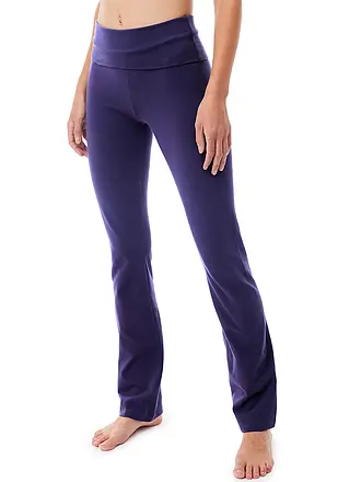 MANDALA | Pantalon de yoga classique à taille rabattable pour femmes | blau